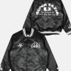 Bad Bunny x Super Tazón Black Starter Satin Varsity Jacket for Men and Women