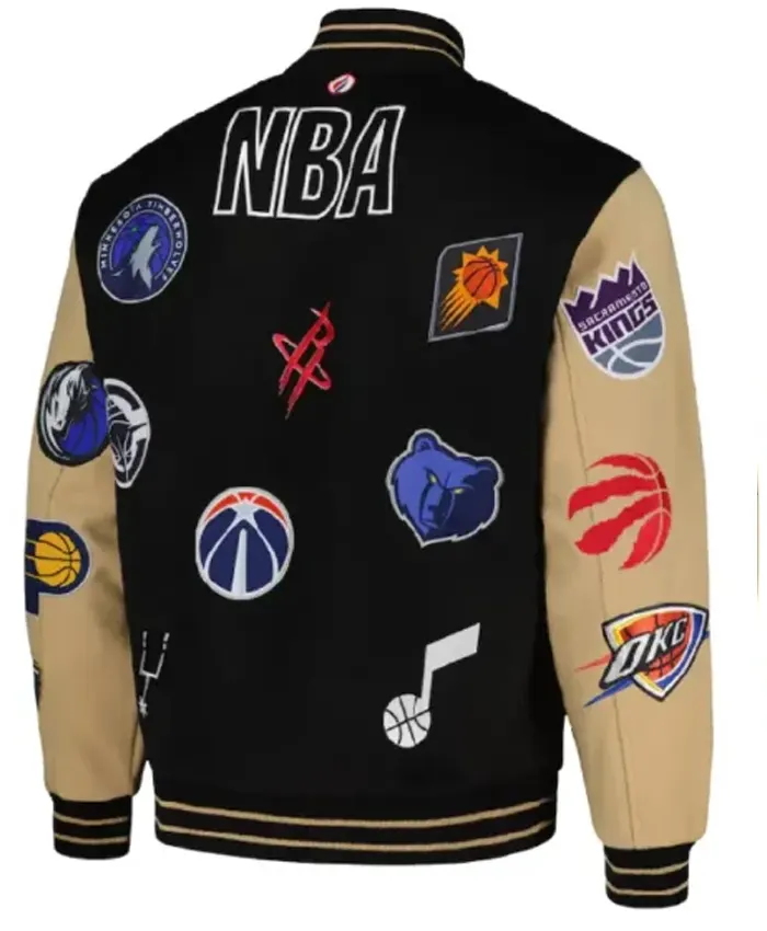 Basketball All teams Logo Varsity Jacket - Back