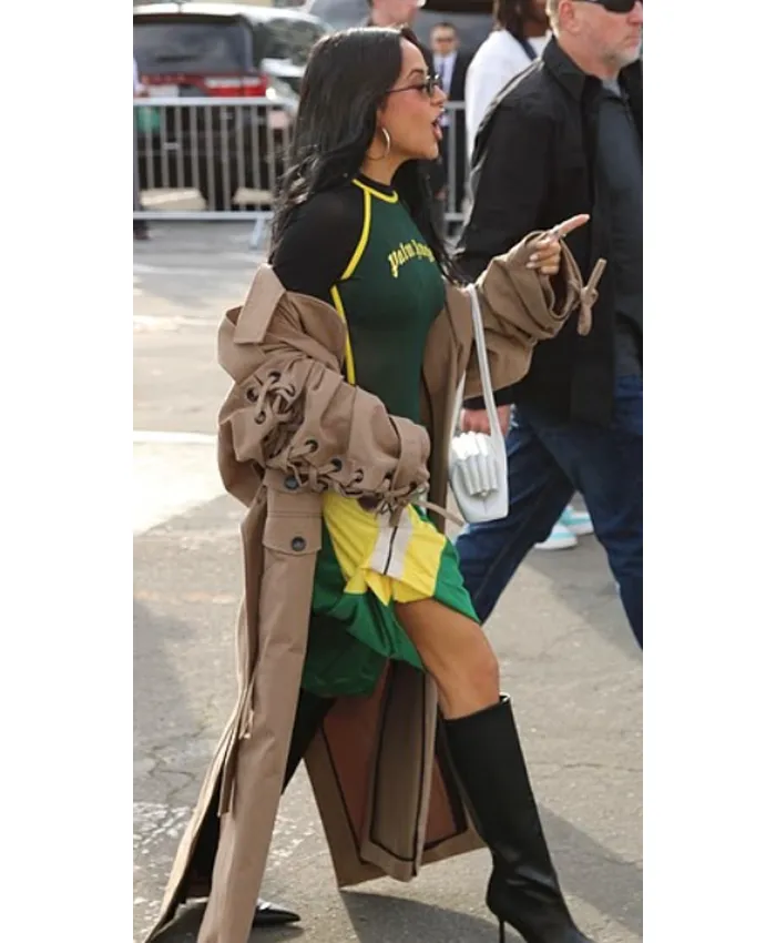 Becky G Super Bowl LX 2026 Beige Coat For Sale