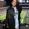Becky G Super Bowl LX Leather Coat - Buy it now