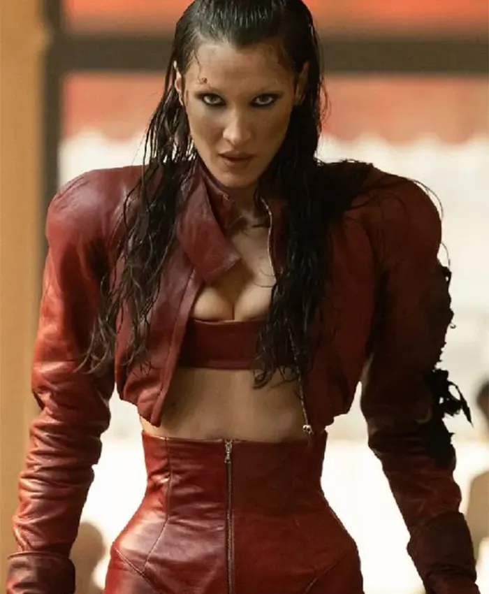 Bella Hadid The Beauty S01 Red Cropped Jacket