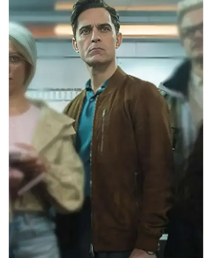 Berlin S02 Pedro Alonso Brown Bomber Jacket