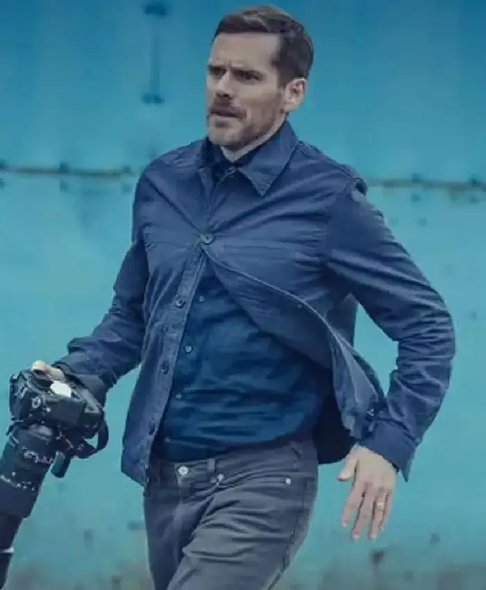 Betrayal S01 Shaun Evans Blue Cotton Jacket For Sale