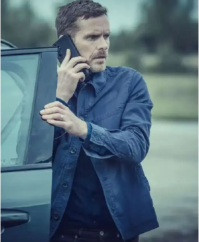 Betrayal S01 Shaun Evans Blue Cotton Jacket