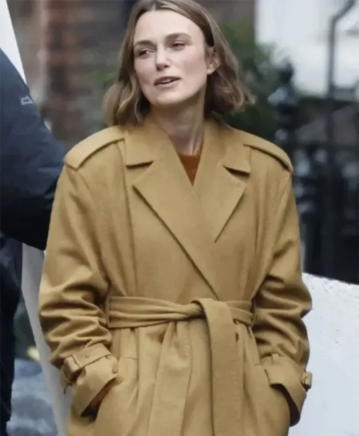 Black Doves 2026 Keira Knightley Brown Wool Coat For Sale