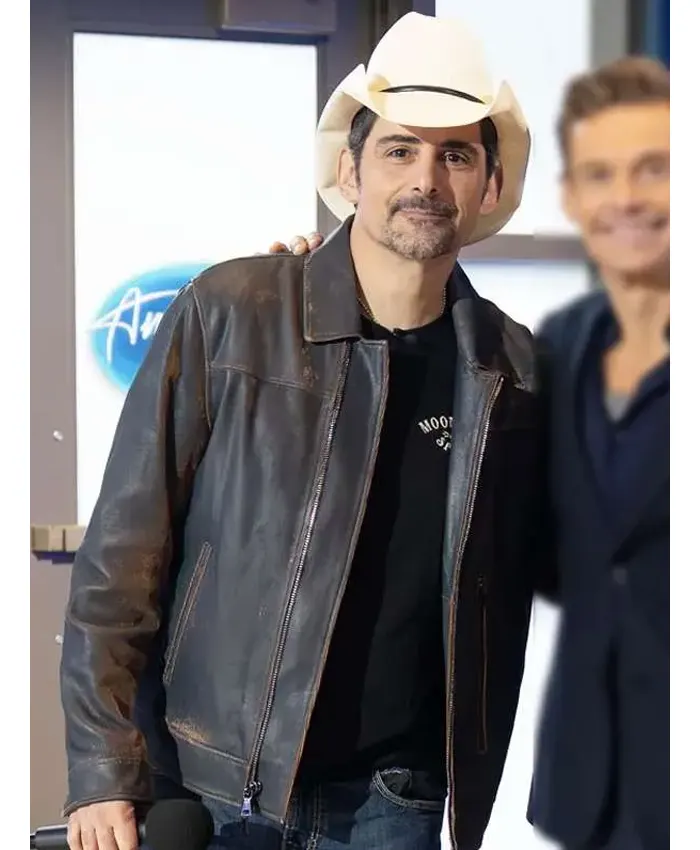 Brad Paisley American Idol S24 Leather Jacket For Sale