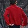 Buy Jacob Elordi Red Suede Leather Jacket for Men and Women