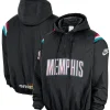 Buy Memphis Grizzlies Nike Half-Zip Black Hooded Windbreaker Jacket