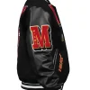 Buy Miami Heat Mashup Logo Black Varsity Jacket On Sale