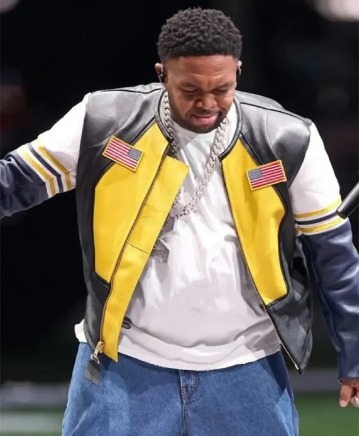 Buy Now Super Bowl Half time Show DJ Mustard Black Leather Jacket