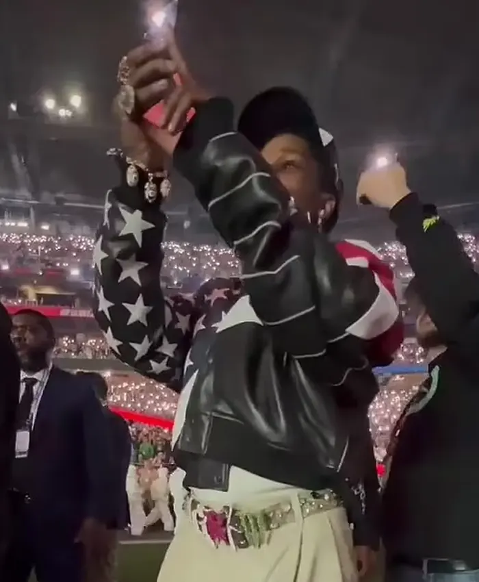 Buy Super Bowl ASAP Rocky Rihanna Handprint Jacket