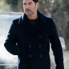 CIA S01 Tom Ellis Wool Peacoat For Sale