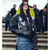 Camilla Araujo PFW 2026 Dove Print Leather Jacket