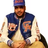 Carmelo x New York 2026 Blue and White Varsity Jacket For Sale