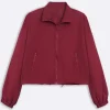 Carolyn Parachute Cropped Jacket Maroon