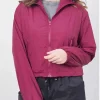 Carolyn Parachute Cropped Jacket Maroon Front