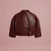 Charles Ferrari Brown Leather Jacket Front