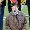 Charlie Puth Super Bowl LX Brown Leather Jacket