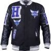 Charlotte Hornets Black Wool Varsity Jacket