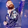 Chiefs vs Cowboys Post Malone Blue Bomber Jacket