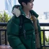Choi Woo-shik Number One Green Puffer Jacket For Sale