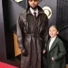 Chris Brown 68th GRAMMY Awards Leather Coat - Buy Now