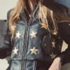 Cowgirl Run The World Black Bomber Jacket