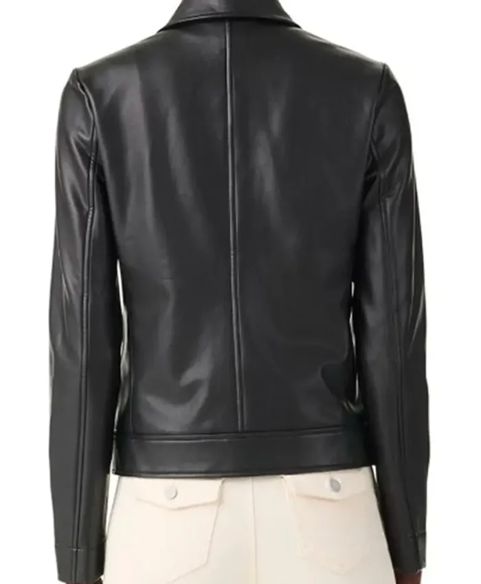 Cross S02 Alona Tal Black Leather Jacket Back