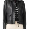 Cross S02 Alona Tal Black Leather Jacket For Sale