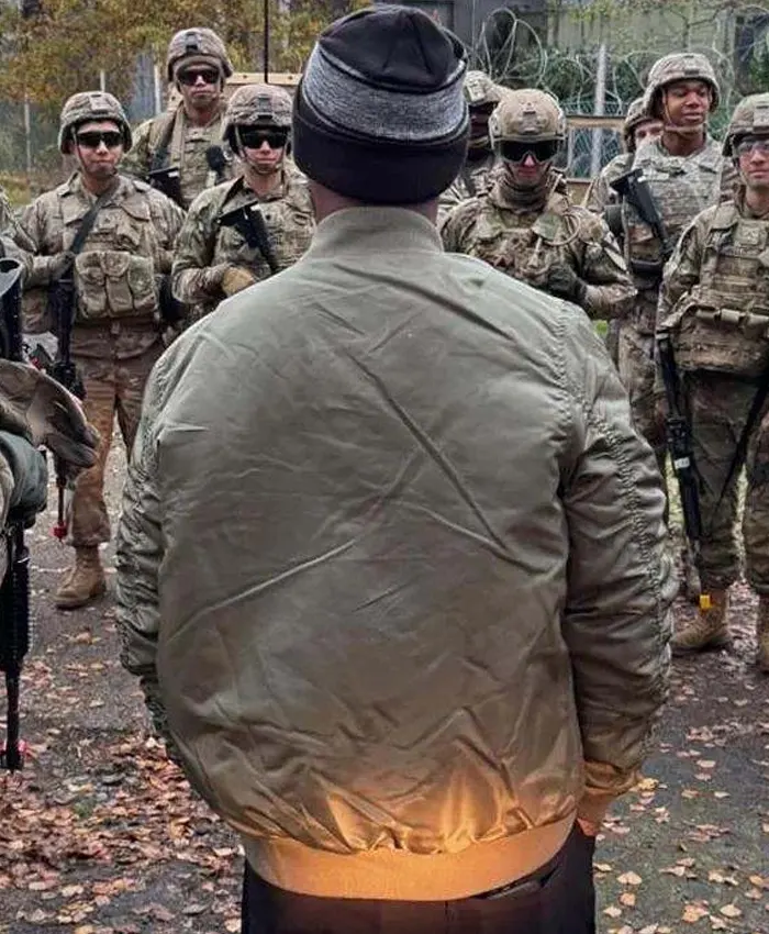 Dante Hall Dante Hall Kansas City Chiefs Green Military Bomber Jacket