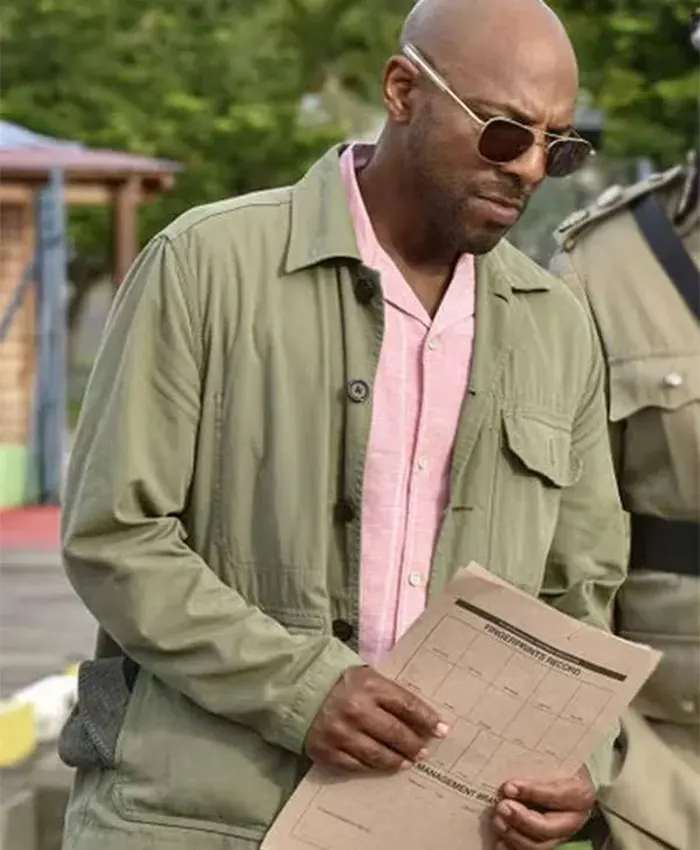 Death in Paradise Don Gilet Green Jacket For Sale