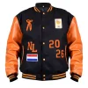 Denham Team NL Orange and Black Varsity Jacket Front