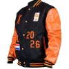 Denham Team NL Orange and Black Varsity Jacket Shop now