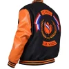 Denham Team NL Orange and Black Varsity Jacket Side