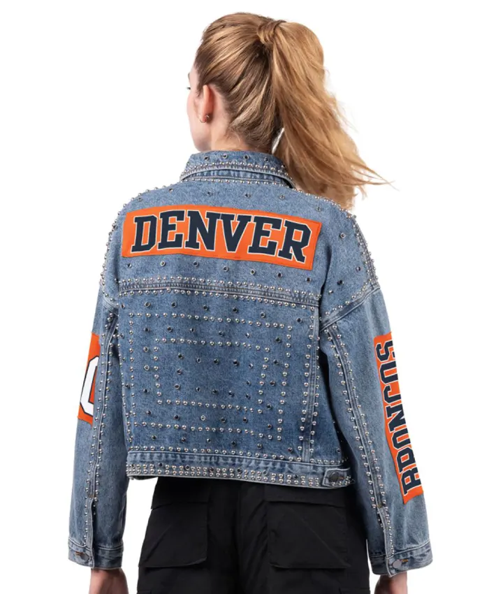Denver Broncos Denim Blue Jacket