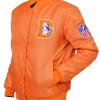 Denver Broncos Super Bowl Orange Satin Jacket For Sale
