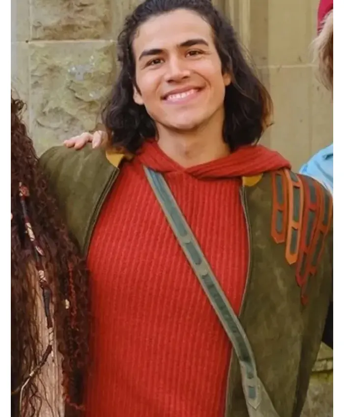 Descendants Wicked Wonderland 2026 Joel Oulette Green Suede Leather Jacket