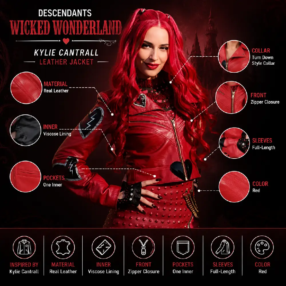 Descendants Wicked Wonderland Kylie Cantrall Leather Jacket