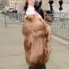 Dove Cameron Today Show Fur Coat Side