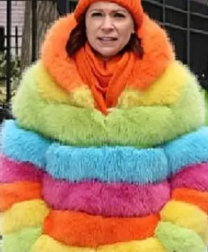 Els­beth S03 Car­rie Pre­ston Rain­bow Fur Coat