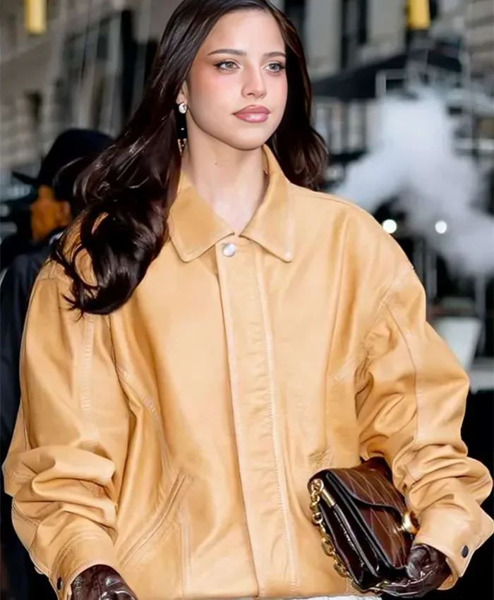 Emilia Mernes NYFW 2026 Leather Jacket
