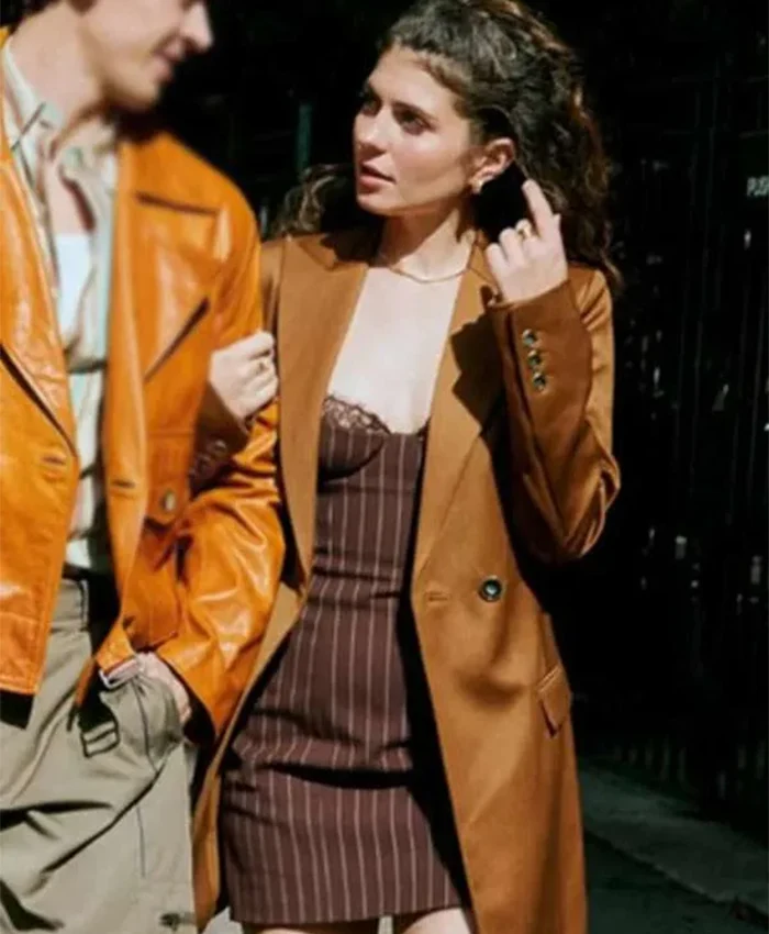 Emily Bader People We Meet on Vacation Brown Coat Front