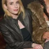 Emma Roberts Event 2026 Leather Jacket For Sale