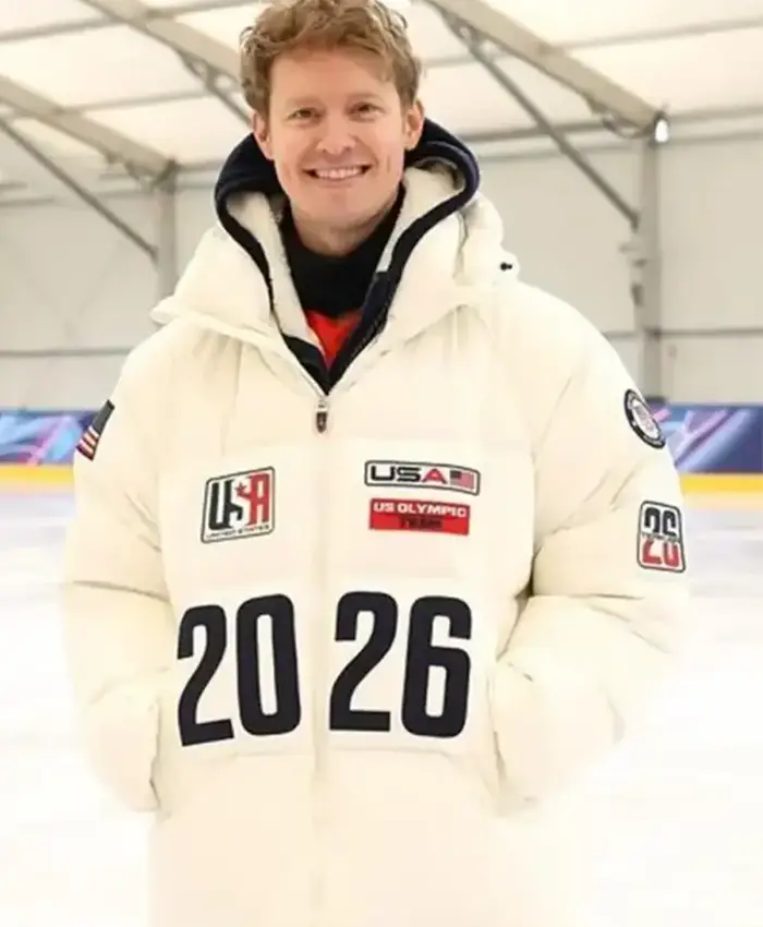 Evan Bates Winter Olympics 2026 Team USA Flagbearer Jacket