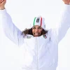 Federica Brignone Team Italy EA7 Olympic White jacket Front
