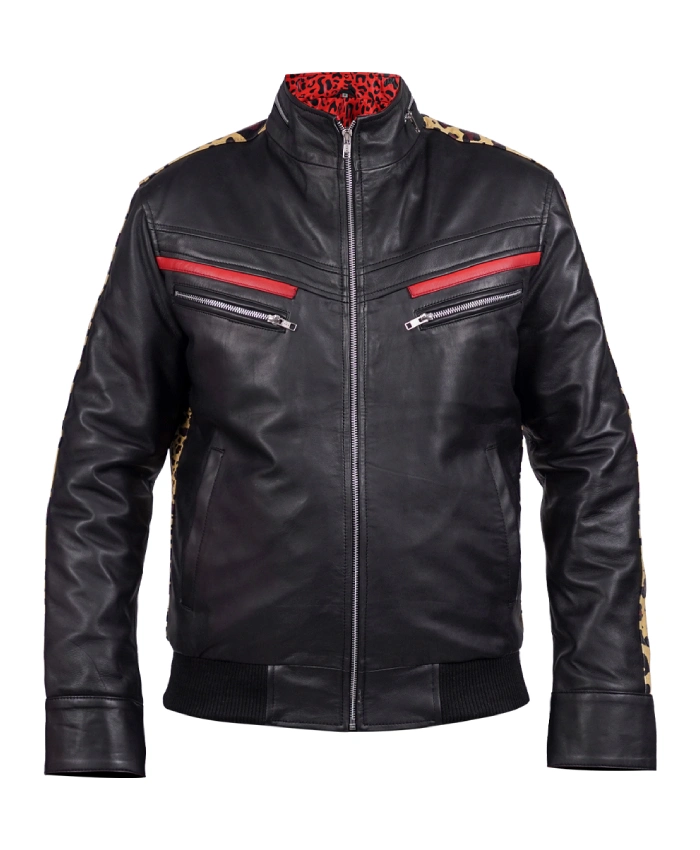 Final Fantasy VII Leslie Kyle Remake Black Leather Jacket - Get Now