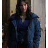 Finding Her Edge S01 Adriana Russo Blue Puffer Coat For Sale
