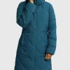 Finding Her Edge S01 Adriana Russo Blue Puffer Coat Front