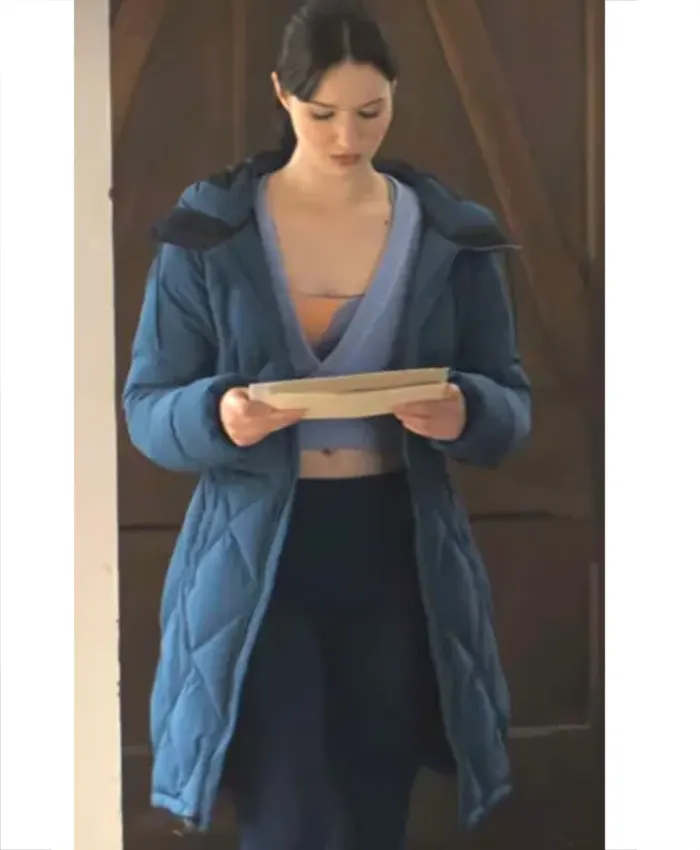 Finding Her Edge S01 Adriana Russo Blue Puffer Coat