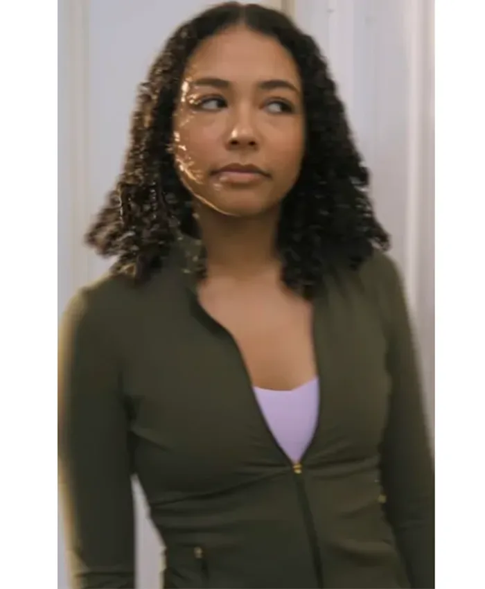 Finding Her Edge S01 Millie Davis Green Track Jacket